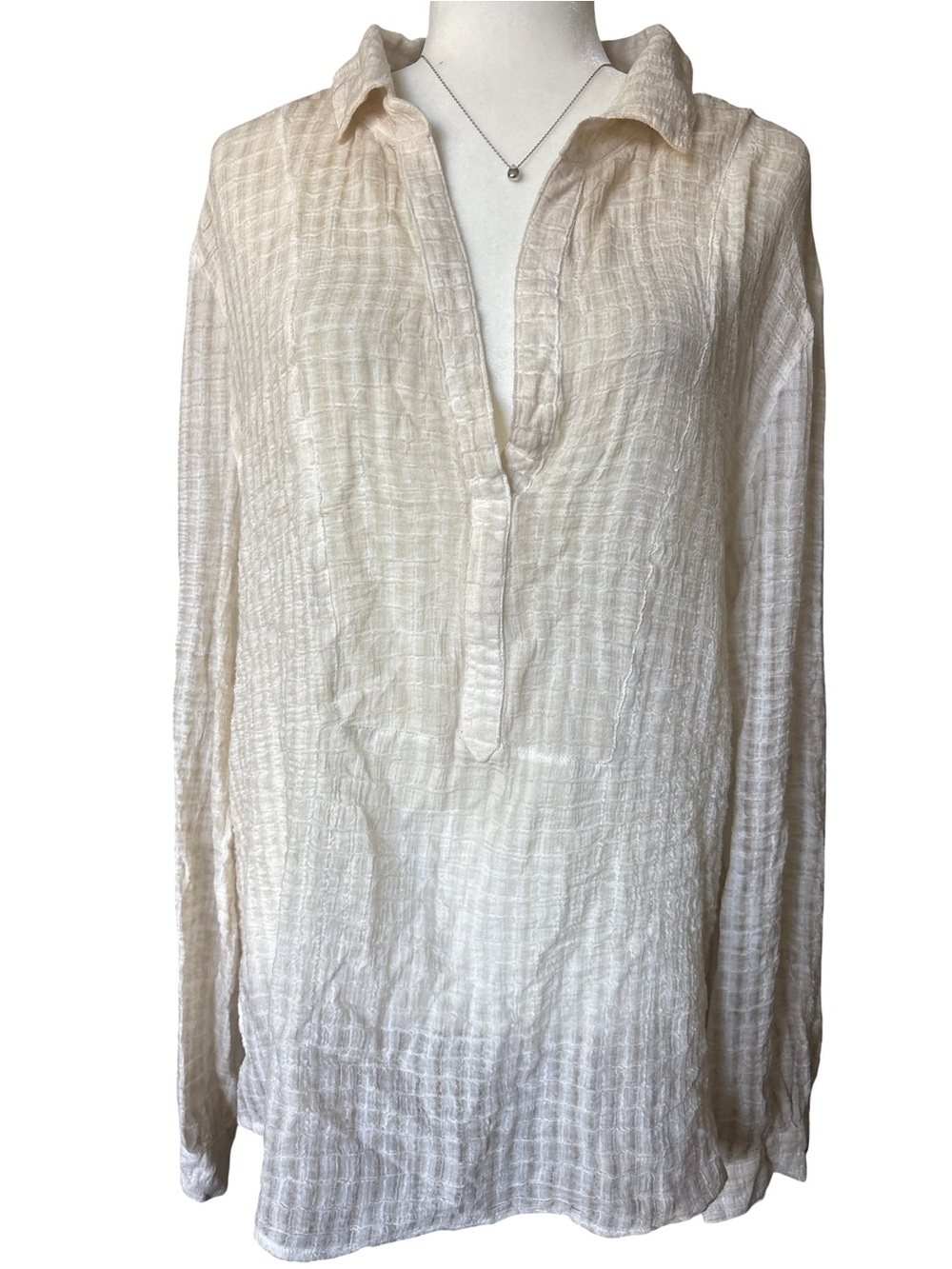 Miraclebody by Miraclesuit Natural/White gauzey swimsuit coverup NWT